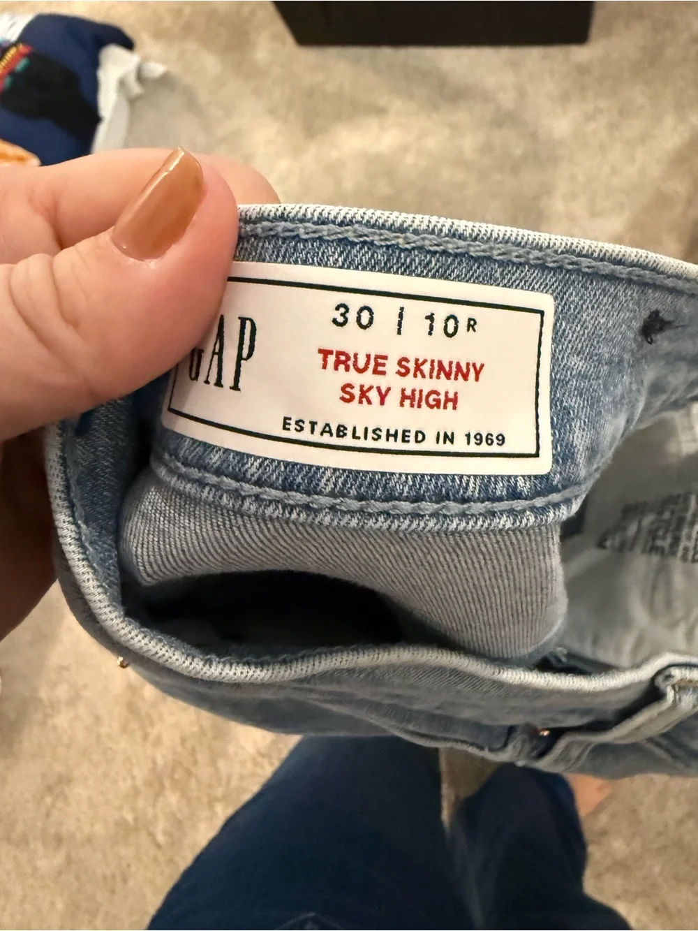 Gap True Skinny Sky High— size 30/10R